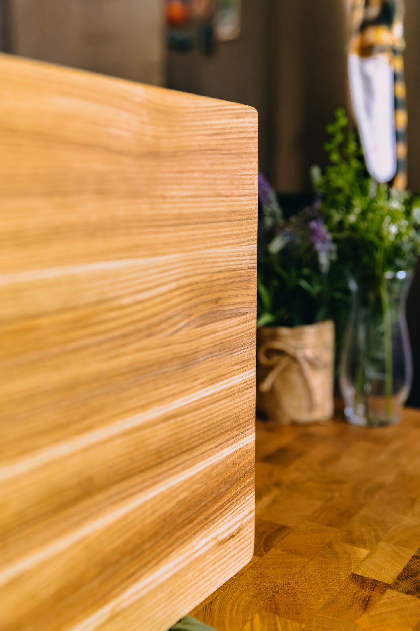 Edge Grain Ash Serving Board (One-Off 002)