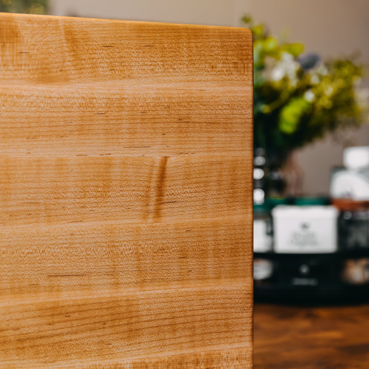 Edge Grain Hard Maple Cutting Board - One-Off 002 - "Curly"