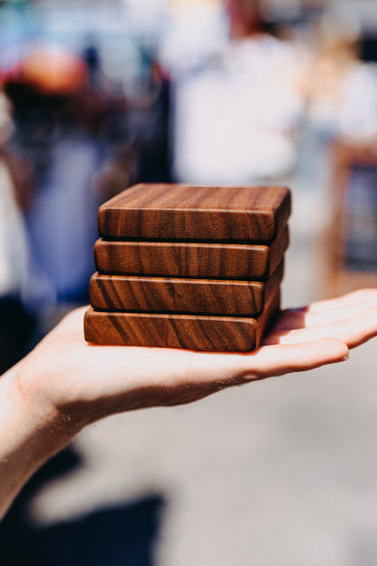 Edge Grain Black Walnut Coaster